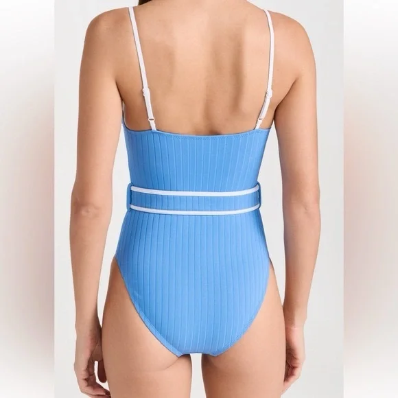 NWT SOLID & STRIPED THE SPENCER RIBBED ONE-PIECE SWIMSUIT Sz M - Picture 2 of 11